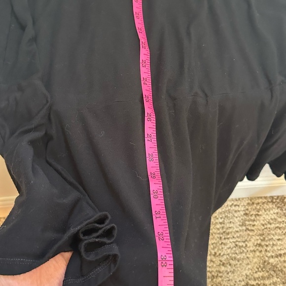 Green Dragon high waist long black skirt with front ruffle slit Size Large - Picture 7 of 7